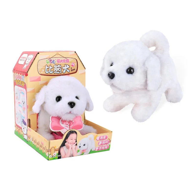 Electric Plush Toys Dog Musical Singing Walking Golden Retriever Poodle For Kids Child Baby Gift Interactive Electronic Pets 4