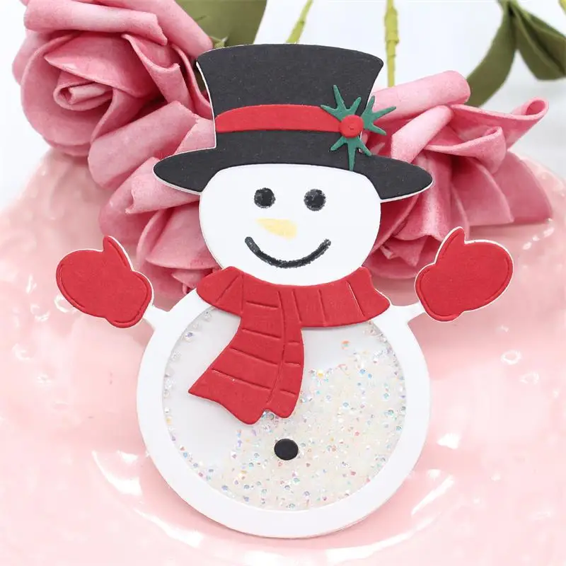 KSCRAFT Cute Snowman Shakers Stamp Metal Cutting Dies for DIY Scrapbooking/Card Making/Kids Fun Decoration Supplies