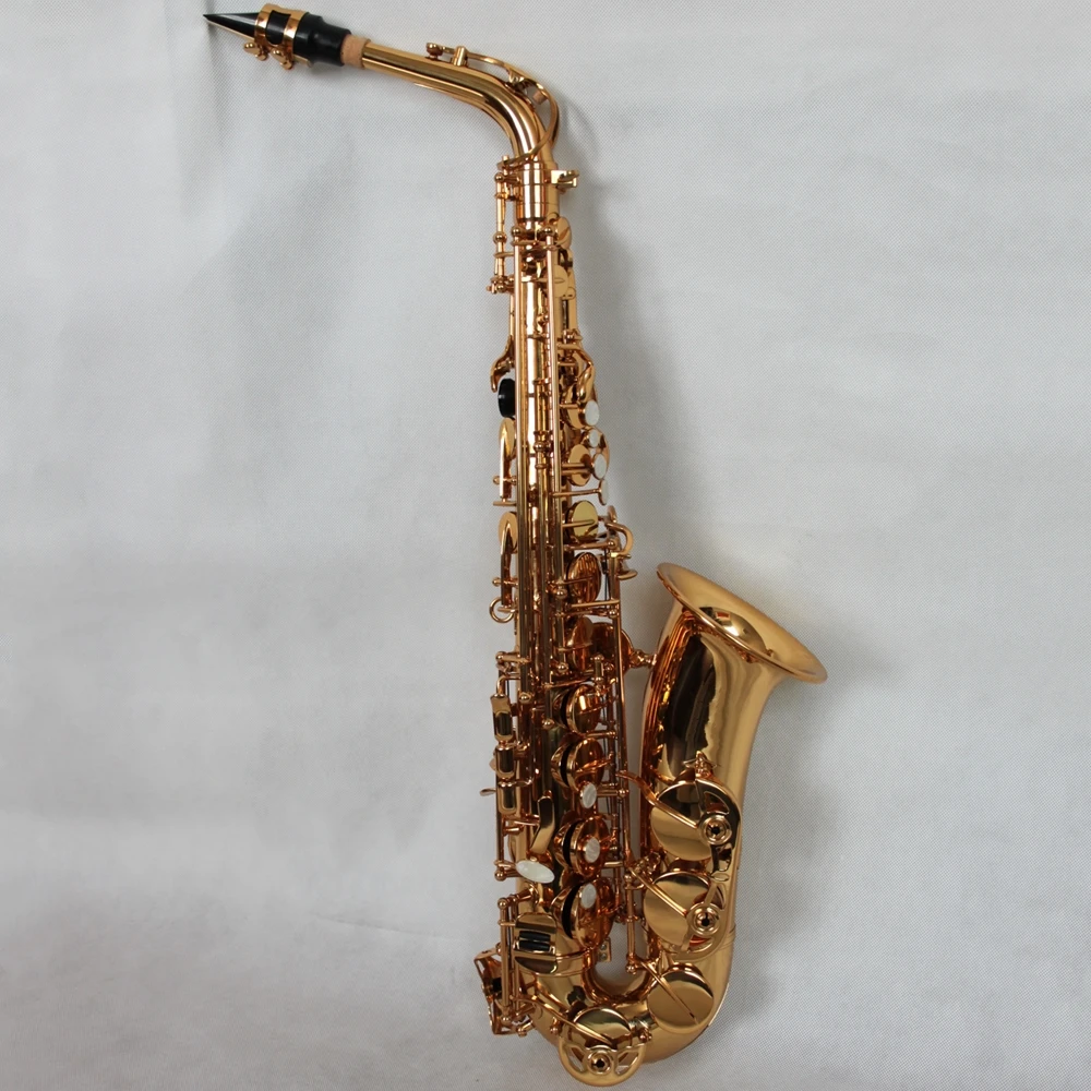 

High Grade Gold lacquer by electrophoresis coating Alto Saxophone