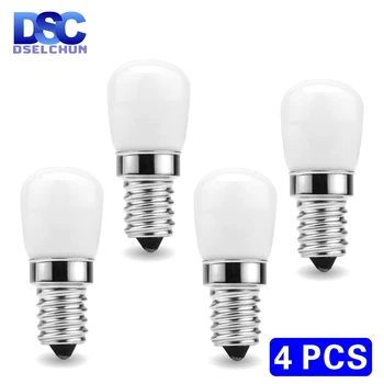 

4pcs/lot LED Fridge Light Bulb E14 3W Refrigerator Corn bulb AC 220V LED Lamp White/Warm white SMD2835 Replace Halogen Lights