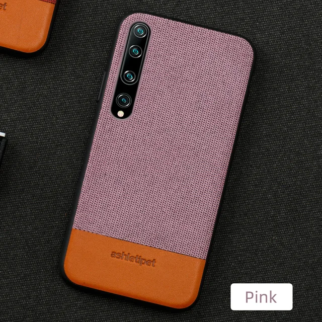 Fabric Man business Magnetic case For POCO X3 Pro coque For xiaomi mi 10 pro 10Ultra 9SE 9 T cover For Redmi note 9s 9 pro 8 7 Pink