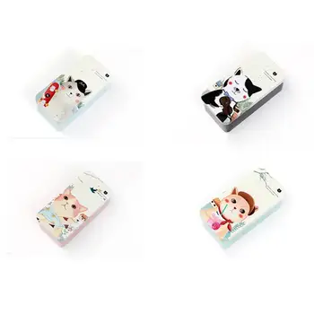 

For Concise Vivid Color Double Layer Cute Cartoon Pen Cosmetics Candy Box