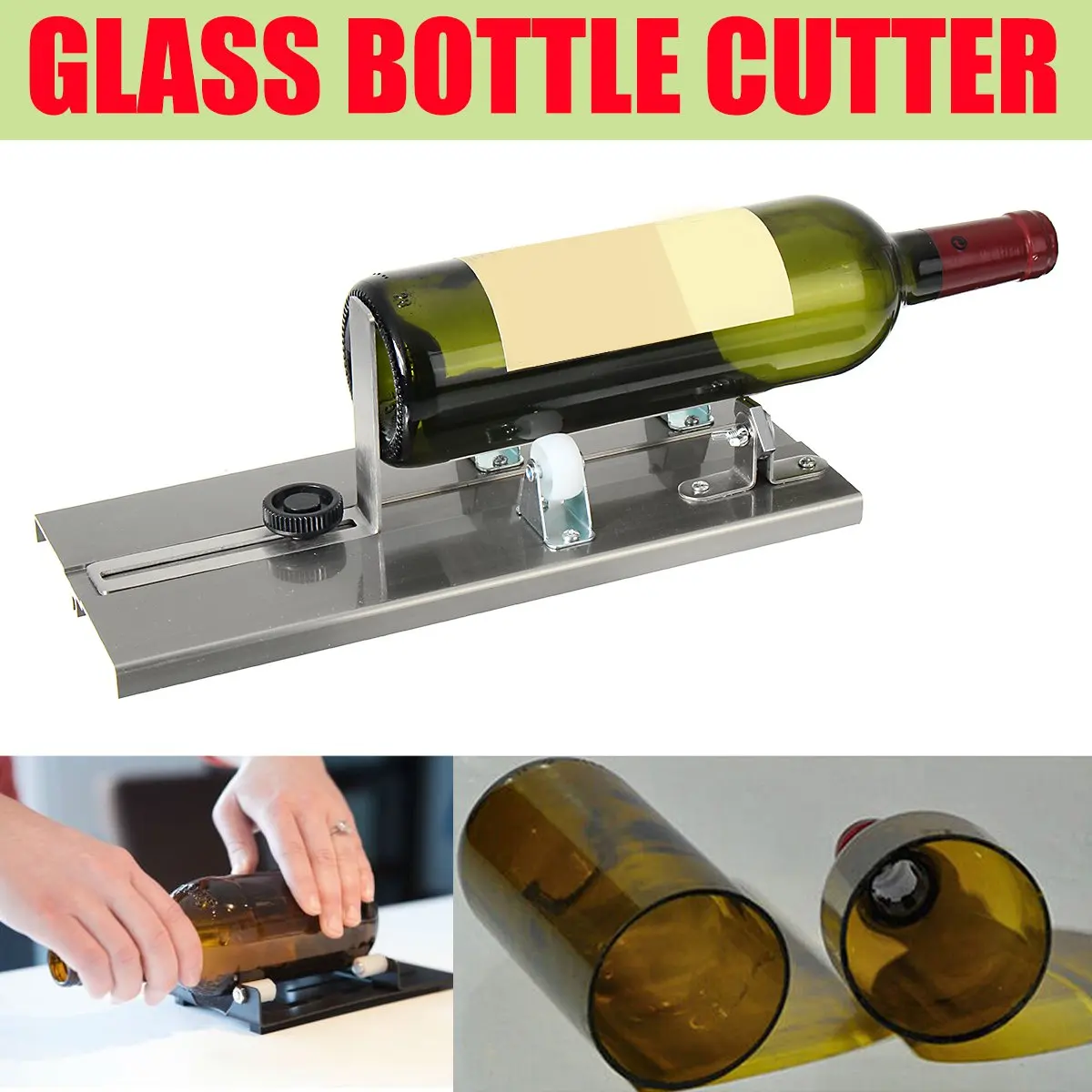 Beer Wine Bottle Cutters Machine Glass Sculpture Art Cutting DIY Recycle Tool