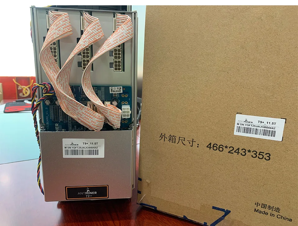 Asic BTC Antminer T9+ Bitcoin Miner 11.5Th шахтный SHA-256 алгоритм 11.5Th/для спайдерного потребления 1380 Вт T9+ S9K S9 S9J