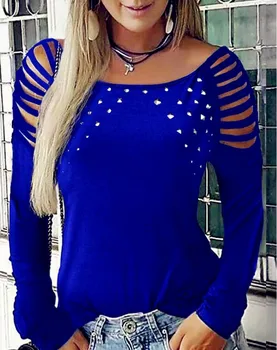 

2020 Winter Spring Women Tops Plus Sizes Tees Hollow Out Vintage Femme Shirts Hoodies Sexy Hole Befree Boho Full Long Sleeve