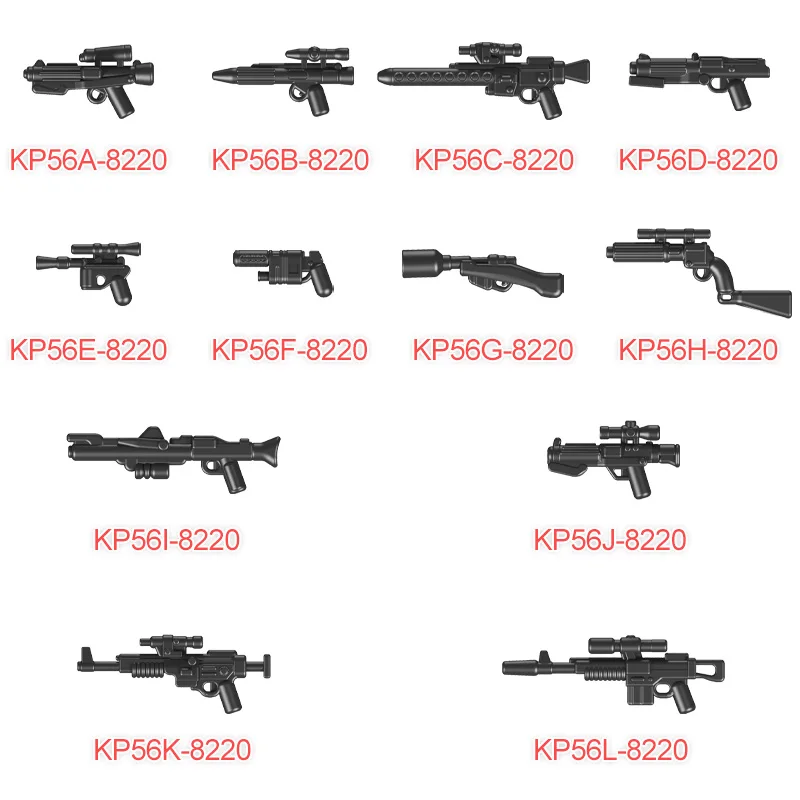 50pcs Military Weapon Accessories Pack For Building Blocks Bricks Models Toys 