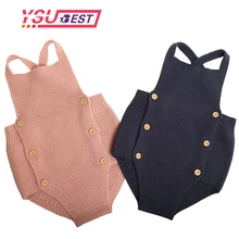 Детский вязаный комбинезон для новорожденных мальчиков, комбинезон для маленьких девочек, зимняя одежда для новорожденных, одежда комбинезон для младенца