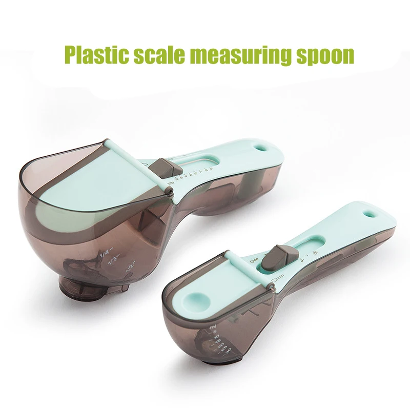 

Markings Scoop Adjustable Spoons Sets Home Kitchen Bar Measuring Tools Scales 2 Pcs