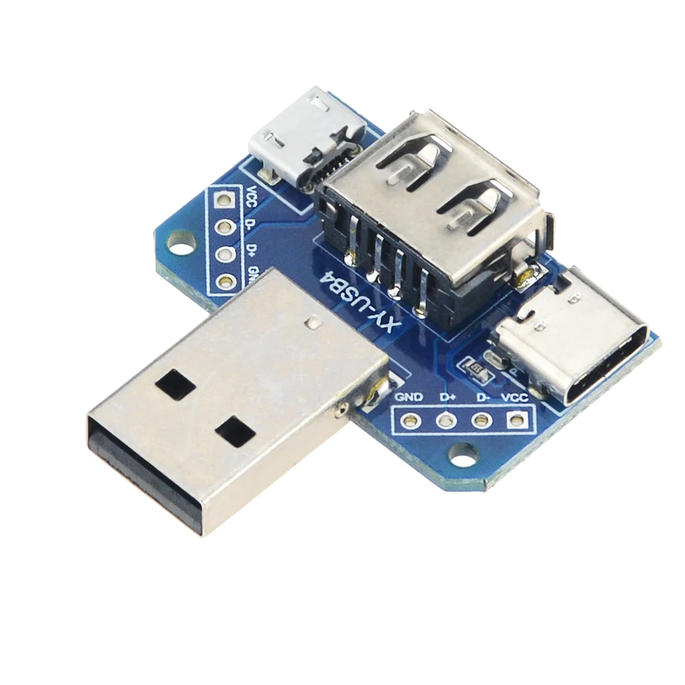 1 шт. адаптер постоянного тока 5 в 4 с USB на Micro Type-C 4P 2 54 мм | Обустройство дома