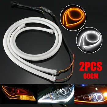 

Sequential Headlight strip Lights Dynamic Turn Signal White&Amber IP65