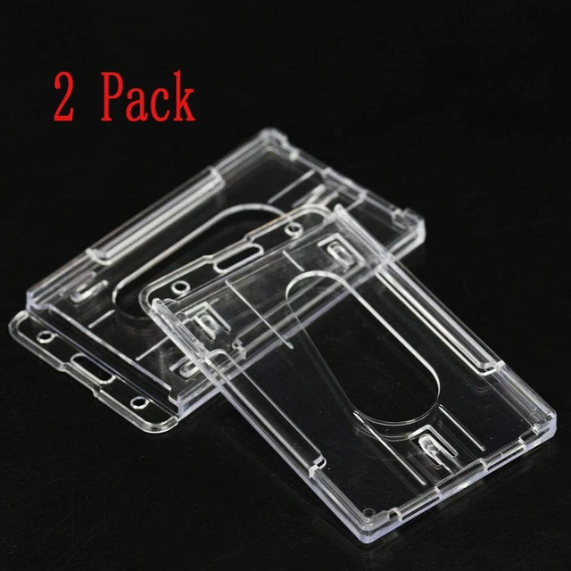 Transparent Plastic ID Card Holder, For Office and Schools