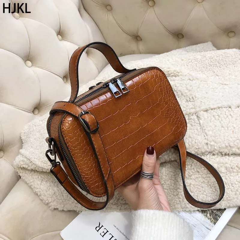 

HJKL Women Crossbody Bag Shoulder Bags HandBags PU Leather High Quality Small Solid Colors Female Flap zipper Bag Fashion 2019