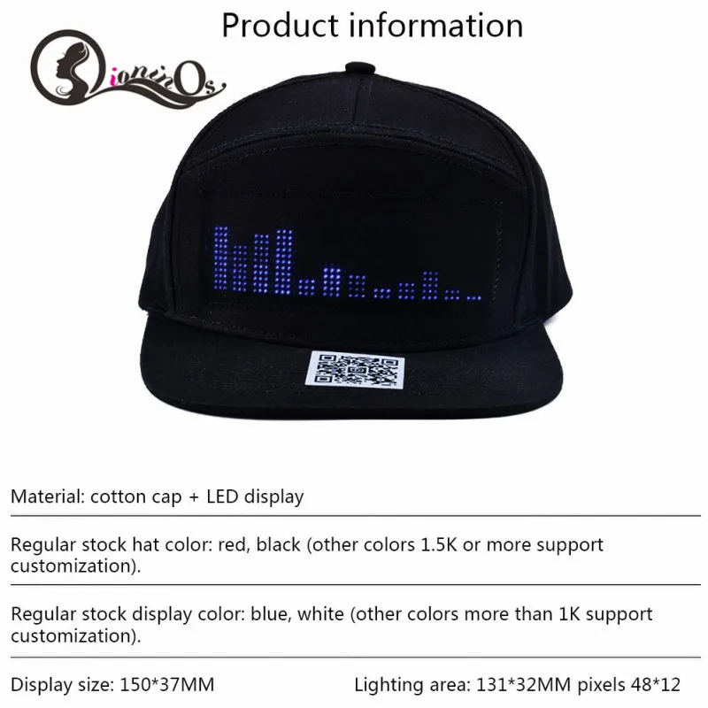 Красный/черный Bluetooth мобильное приложение управление светодиодные фонари Bluetooth хип-хоп шляпа для вечерние для верховой езды для мужчин и женщин реклама шляпа