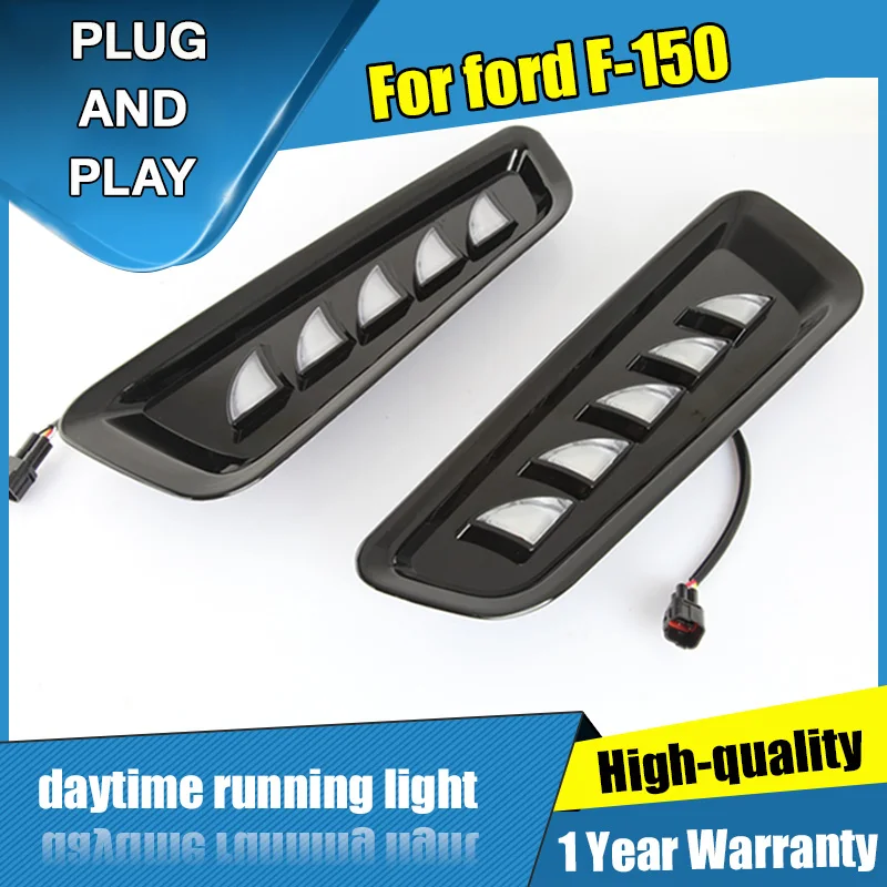 

2Pcs Car styling Ultra Bright LED Daytime Running lights for ford F150 2018-2019 Waterproof Auto Car DRL LED Fog light