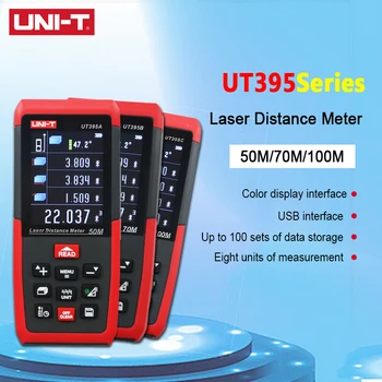 

UNI-T UT395A/UT395B/UT395C Laser Distance Meter 50m 70m 100m Rangefinder 2.4 in TFT interface screen Profissional Tape Measure