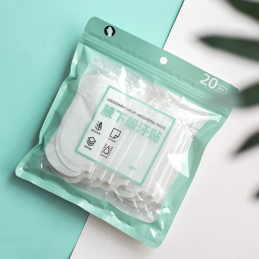 20pcs/pack Antiperspirant Stickers Sweat Pads Breathable Armpit Invisible Pad Perfume Absorbing Guard Shield Deodorant for Women