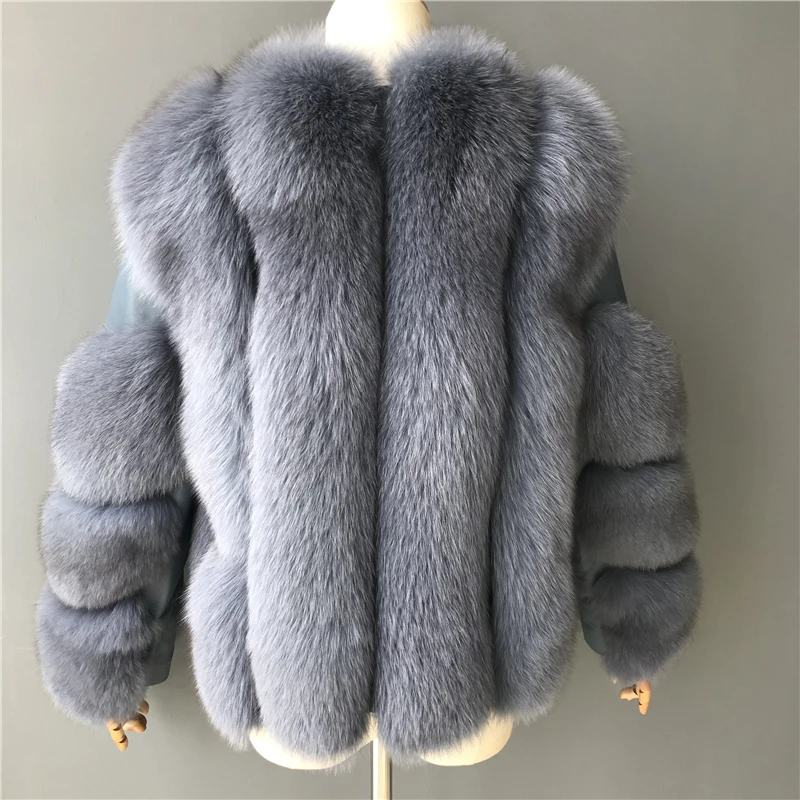Женское меховое пальто зимнее Высококачественное натуральное пальто из лисьего меха роскошные классические короткие шубы из натурального меха