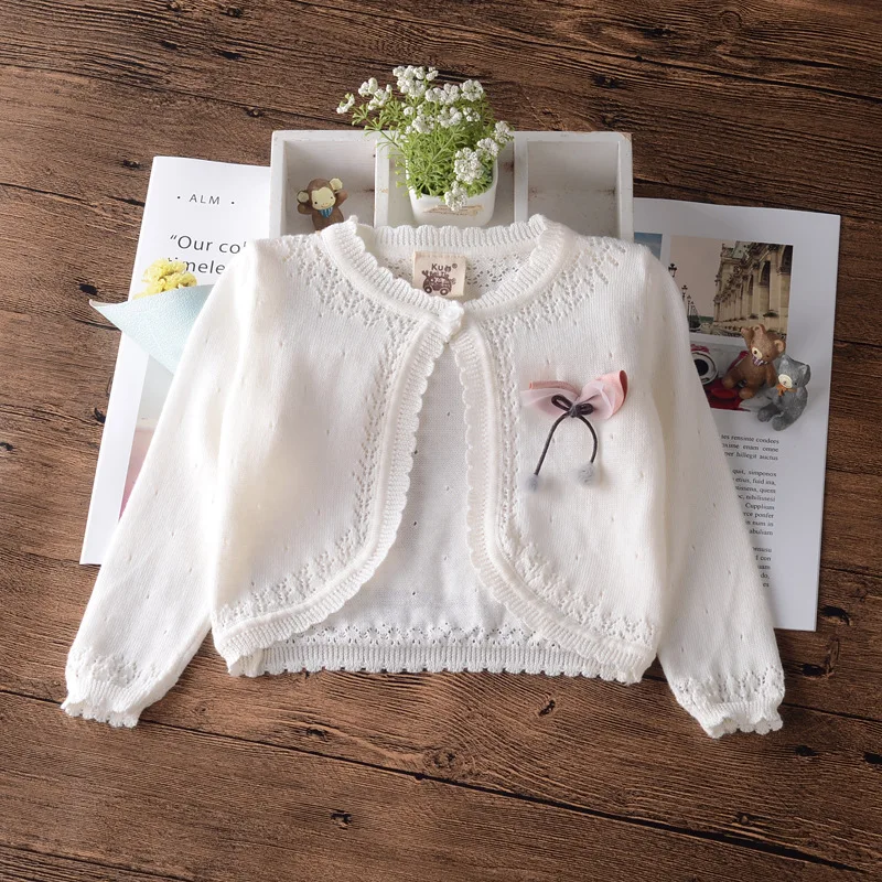 2020 Spring Kids Cardigan Sweater Girls Jacket 100 Cotton Outerwear for 1 2 4 6 8 Years Old Clothes OKC205033 | Детская одежда и