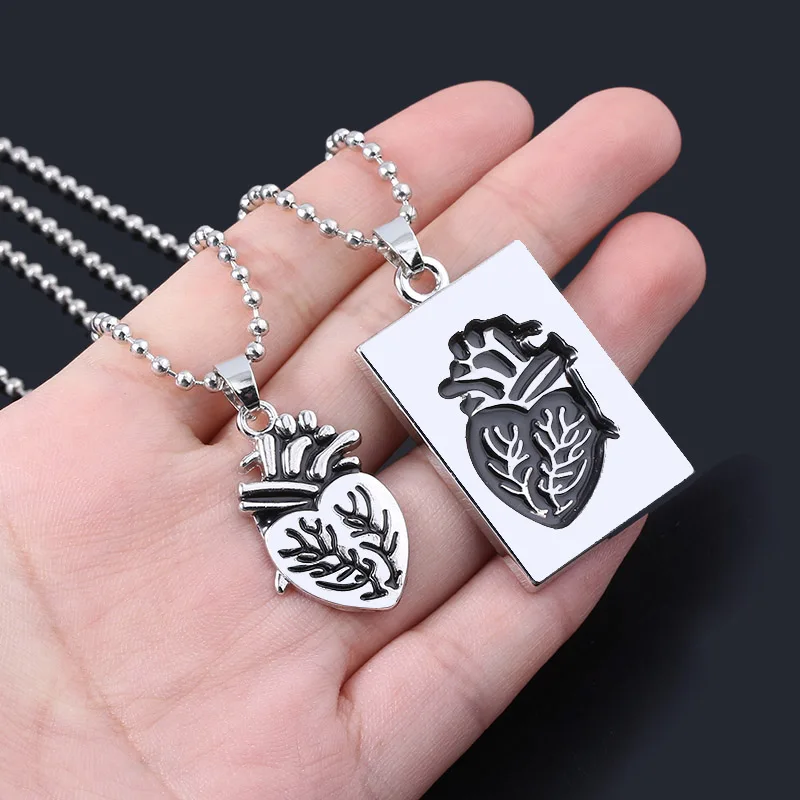 Heart Shape Puzzle Key Pendant Necklace Meaning For Couples Folding Heart  Necklace Bulky Necklaces for Women Fashion Jewelry - AliExpress