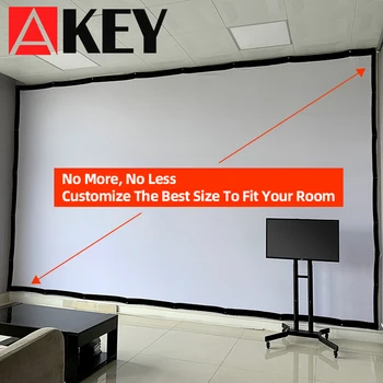 Kaufen AKEY 180 Zoll Riesigen Bildschirm Upgrade Dicker Projektor Anpassen Die Beste Größe Zu Passen Ihre Zimmer Für 1080P 4K Heimkino