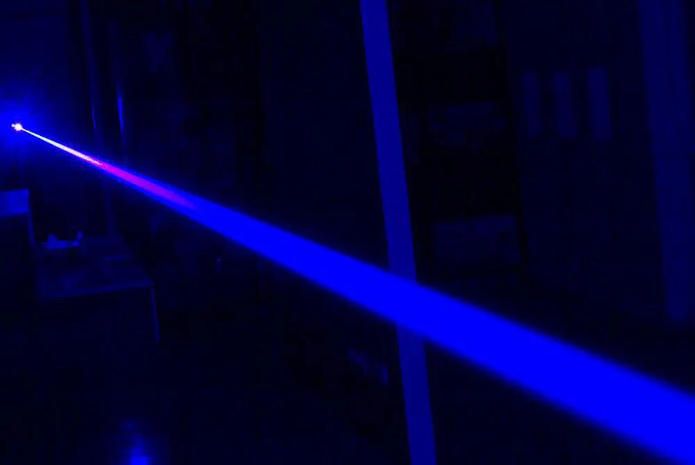 Горящая Синяя лазерная указка фонарик прицел фонарь 445 нм 10000 м Фокусируемый лазер горящий спичка свеча горит фейерверк