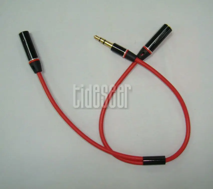 3 5mm Jack Stereo Audio Y Splitter Male to 2 Female Cable Adapter Headphone Plug For Earphone Speaker Phone Laptop MP3 300pcs