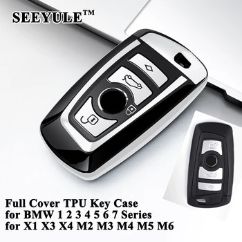 

1pc SEEYULE TPU Car Key Case Cover Accessories for BMW 1 3 5 7 F30 F07 F10 F01 F02 X1 F48 X3 F21 M3 F80 M4 F82 F83 M5 F10 M6 F06