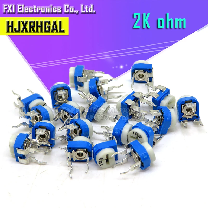 20 шт. RM065 RM-065 2K Ом 202 RM065-202 тримпот триммерный Потенциометр переменный резистор |