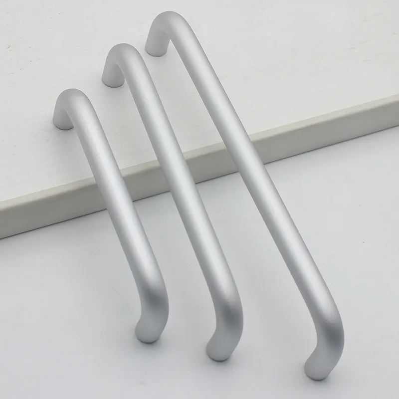 U Type Aluminum Alloy Kitchen Cabinet Door Handles Drawer Knobs Home Improvement Furniture 10mm