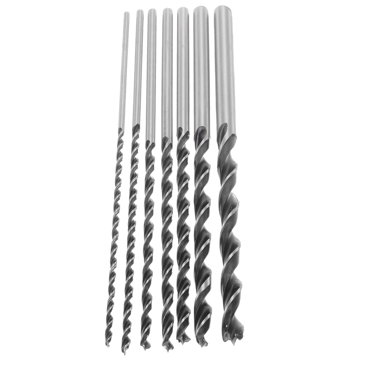 7Pcs Woodworking Extra Long Drill Bit Set 4-12mm Center Punch Hole Saw Drill Bits DIY Power Tool Accessories High Carbon Steel