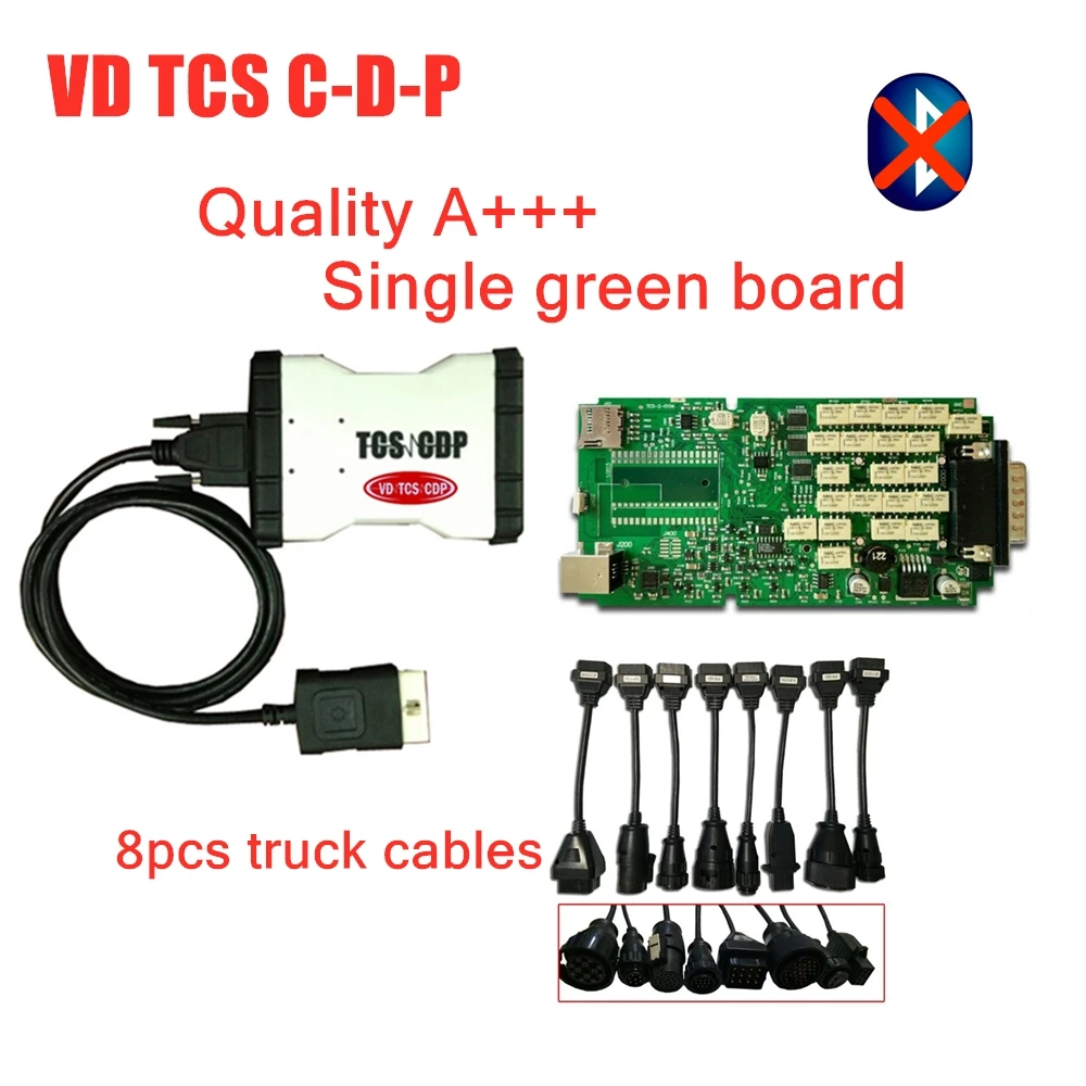 Новейший 2016R0 с ключом качества A+ одноплатный с bluetooth TCS C-D-P obd obd2 диагностический инструмент сканер+ кабели для автомобилей/грузовиков
