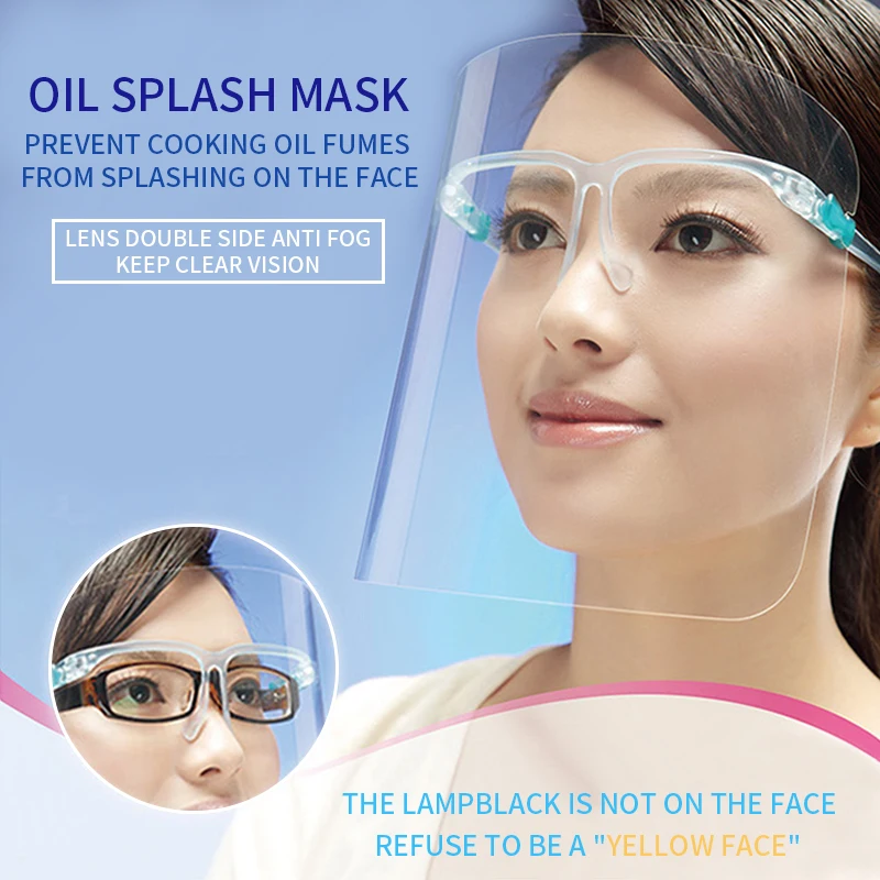 

Anti-Oil Splash Eye Protection Shield Face Mask Anti-fog Protector for Kitchen Cooking