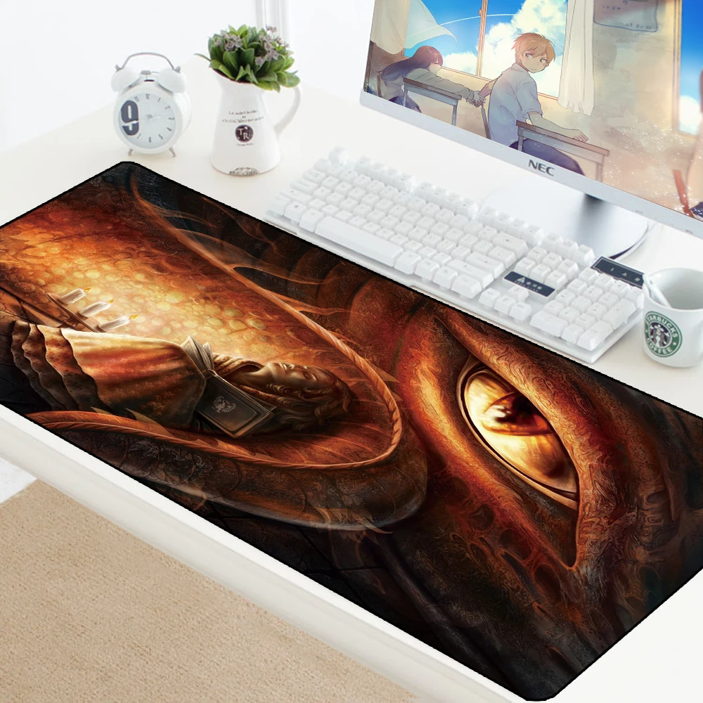 Большой игровой коврик для мыши с изображением дракона, Противоскользящий резиновый коврик для мыши для ноутбука, компьютера, клавиатуры, Настольный коврик для Dota 2 Warcraft