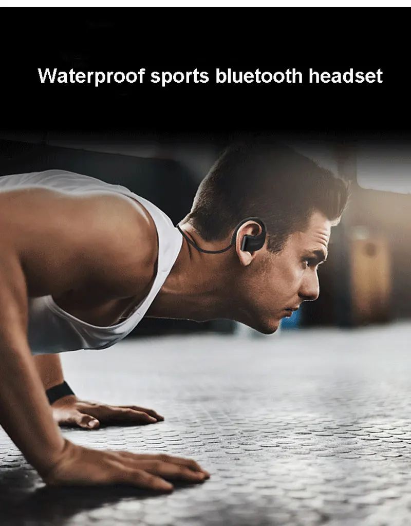 Mp3 плеер Bluetooth наушники спортивные IPX7 Водонепроницаемая беспроводная гарнитура Bluetooth музыкальный плеер Bluetooth наушники для телефона