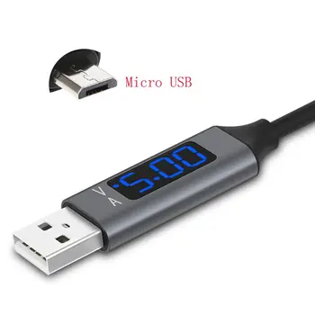 

QC 3.0 Micro USB Fast Charging Data Sync Cable With Voltage Current LED Display