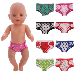 Doll Clothes Underwear Panties Cute Cartoon Printed Polka dotFor 18 Inch American & 43Cm Baby Reborn Doll Accessories Girls Toys