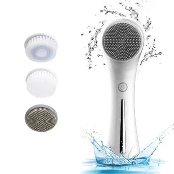

Facial Cleansing Brush Massager Rechargeable Face Spin Brush With 3 Exfoliating Brush Heads For Deep Cleansing Promote Nutrient