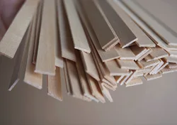 Feuilles de bois massif de tilleul de 450x10mm d'épaisseur: 1mm, matériel de construction de maquettes de bateau pour maison de bébé, 30 pièces 