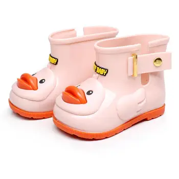 

Infant Kids Children rain shoes kids Baby Cartoon waterproof rain shoes Duck Rubber Waterproof Boots Rain Shoes
