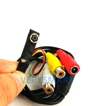 VERYSMART Mini Analog Camera Video Audio Camera CCTV Home Security Surveillance Camera with 6pcs 940nm IR LEDs