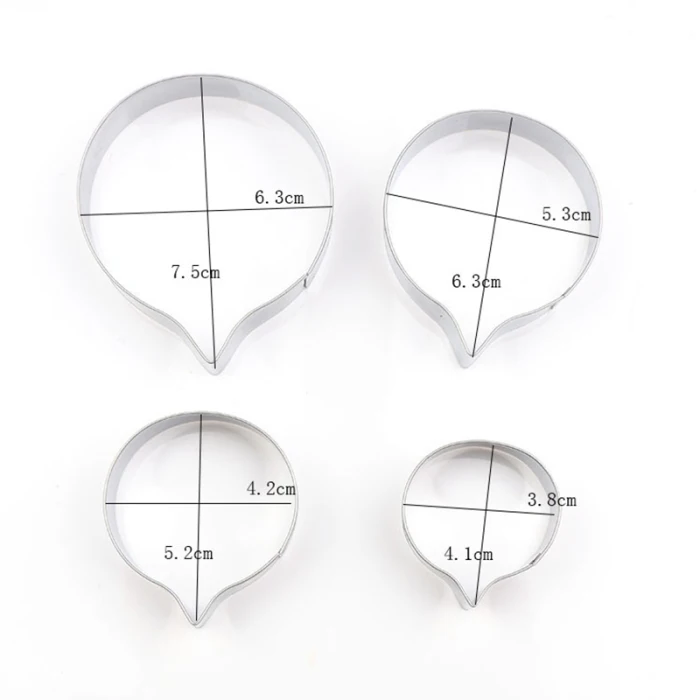Stainless Steel Flower Petal Cookie Cutter Cupcake Mold Fondant Cake Mould DIY Decor MU8669