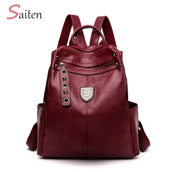 

Fashion Women Backpack High Quality Youth Leather Backpacks for Teenage Girls Female School Shoulder Bag Bagpack mochila