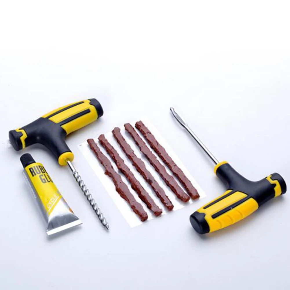 

1 Set Car Tire Repair Tools Tubeless Vacuum Tires Repairing Hand Tool Kits Tyre Puncture Plug for Auto/Motorcycle Accessories