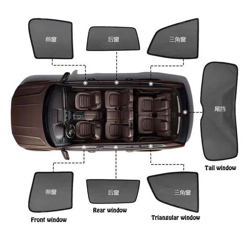 Puou 6 шт. высокого класса на заказ для Infiniti QX60 14-19 Тип карты Магнитная Автомобильная занавеска солнцезащитный козырек для окна автомобиля тени для стайлинга автомобиля