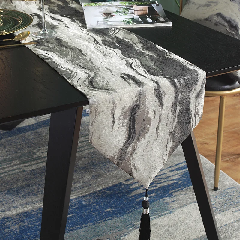 

Light Luxury Chinese Landscape Painting Living Room Coffee Table Study Desk Table Flag Bed Flag Support Customization