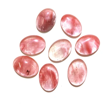 

10pcs Natural Stones Watermelon Red Stone Cabochon Elliptical shape No Hole Beads for Making Jewelry DIY accessories Loose Bead
