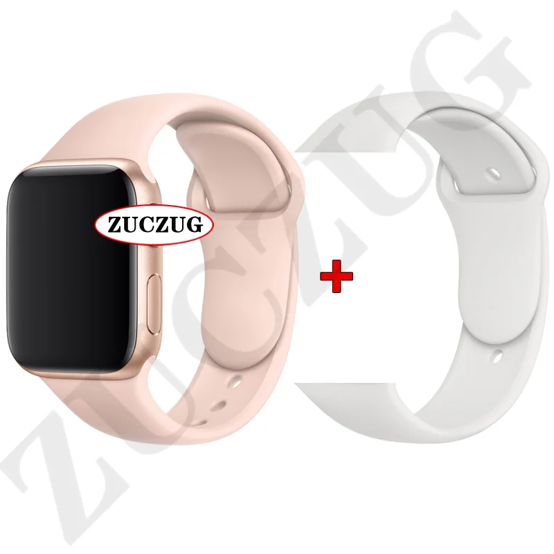 ZUCZUG IWO 12 часы серии 5 1:1 Смарт часы 40 мм 44 мм Bluetooth часы для apple iPhone Android телефон управление Siri PK IWO 11 - Цвет: G Pink and White