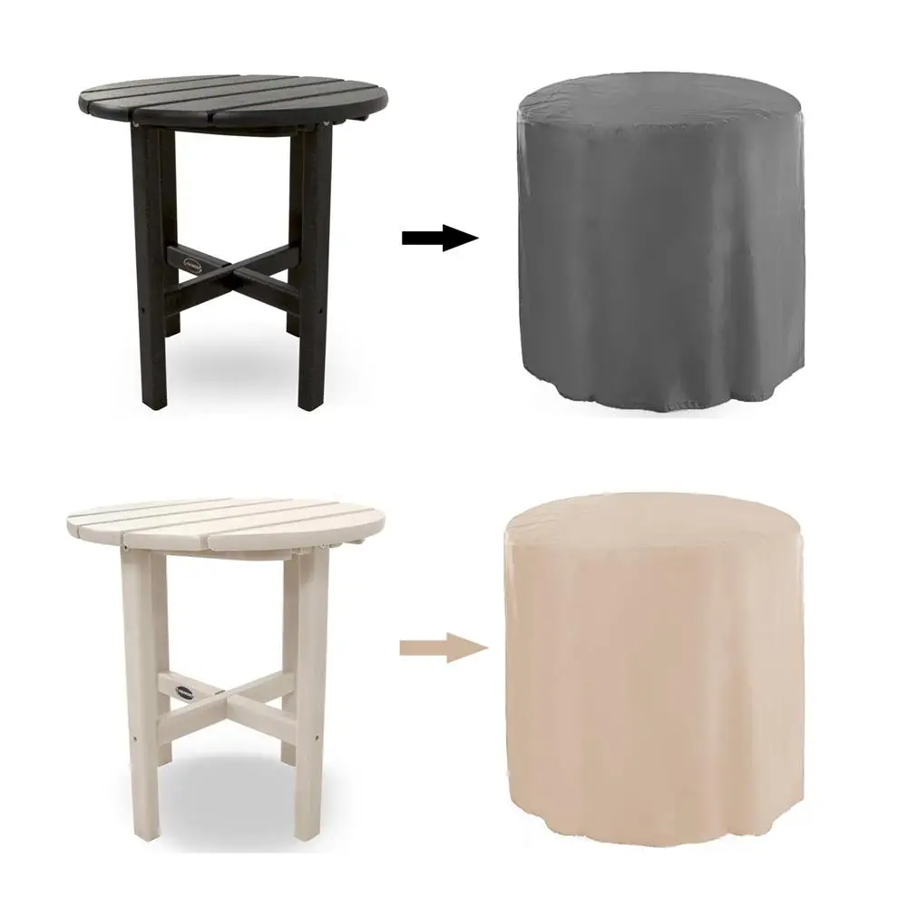 

Outdoors Garden Balcony Small Coffee Table Cover 47x47cm Terrace Courtyard Side Coffee Table Waterproof Dustproof Cover