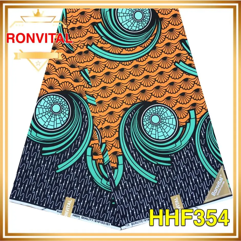 Ткань RONVITAL, восковая Ткань, хлопок, сделай сам, материал Анкара, Ткань 6 ярдов/шт,, Женская ткань