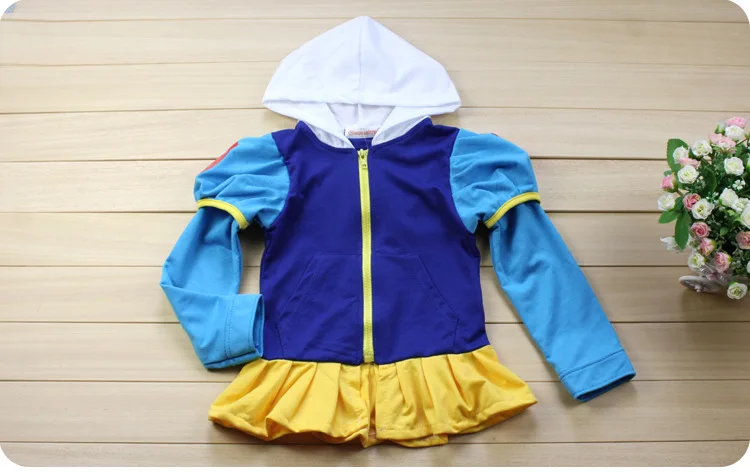 Winter Girl Wool Coat with Hood Princess Costume Girl Elsa Jacket Hoodies Anna Thicken Hoodie Coat Outerwear Snow White Jacket cloak jacket